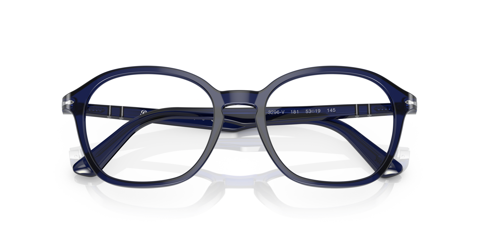 PO3296V Blue AcetateEyeglass Frames for Glasses Direct, Closed View