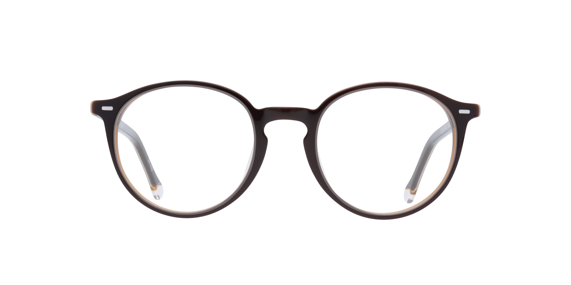 ZEROTHREE Brown AcetateEyeglass Frames for Glasses Direct, Front View