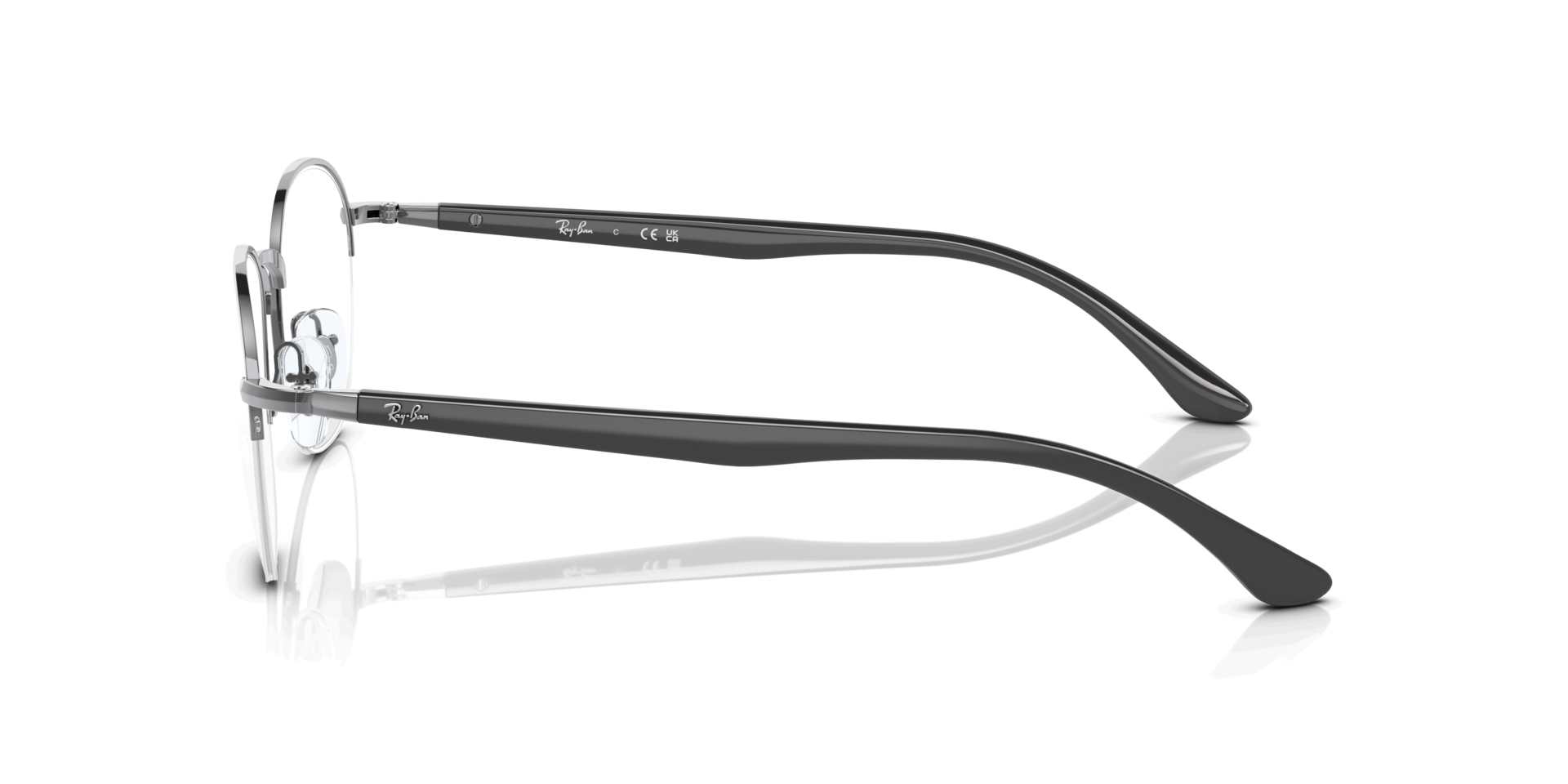 RB6487 Gunmetal MetalEyeglass Frames for Glasses Direct, Side View