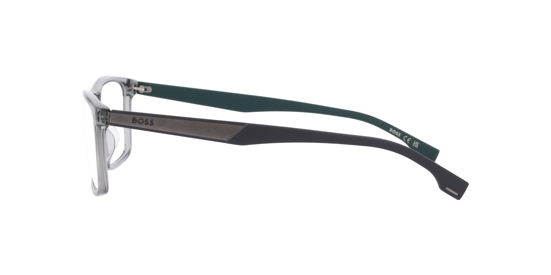 Boss 1768/G Grey AcetateEyeglass Frames for Glasses Direct, Side View