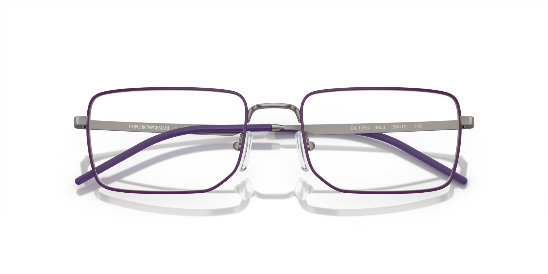 EA1153 Matte Gunmetal MetalEyeglass Frames for Glasses Direct, Closed View