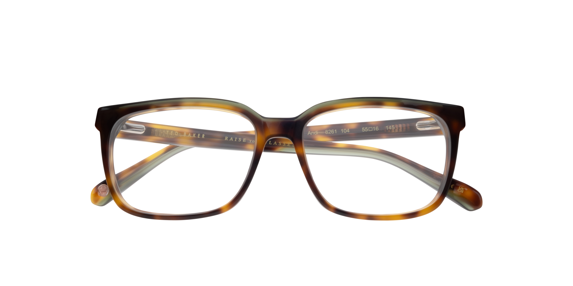 TB8261 Brown AcetateEyeglass Frames for Glasses Direct, Closed View