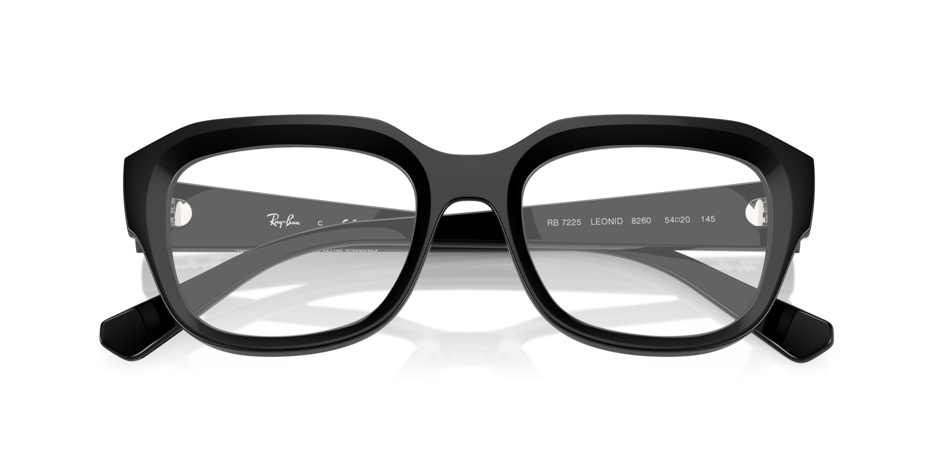 RB7225 Black PlasticEyeglass Frames for Glasses Direct, Closed View