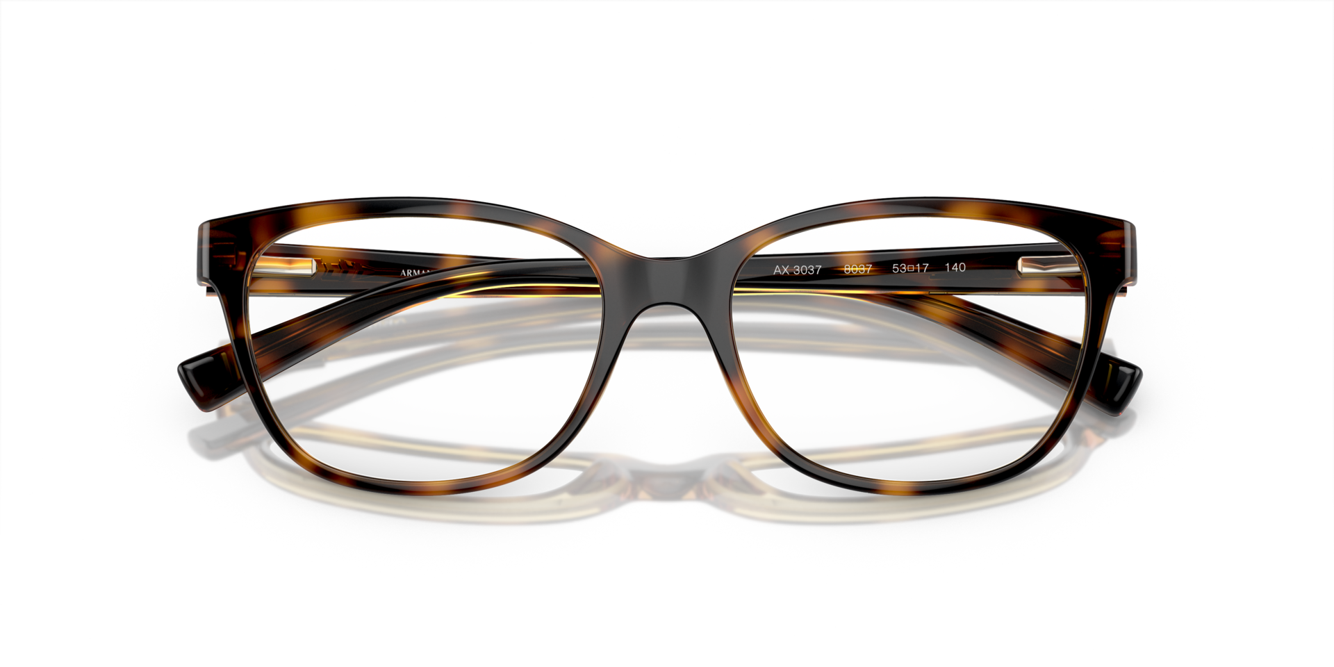 AX3037 Shiny Havana PlasticEyeglass Frames for Glasses Direct, Closed View
