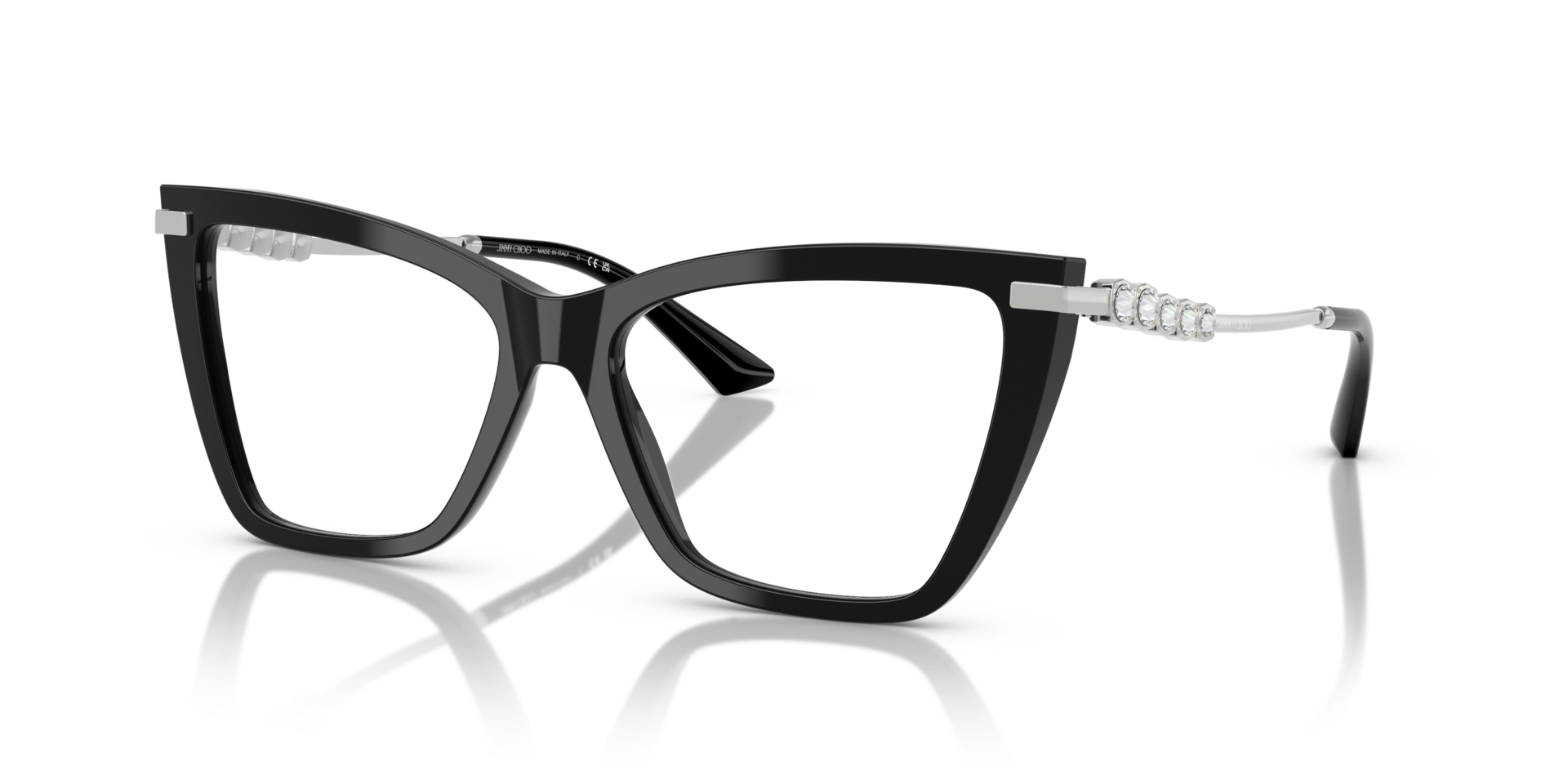 JC3020B Black AcetateEyeglass Frames for Glasses Direct, Angle View