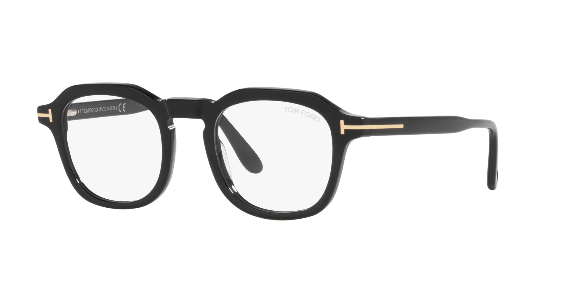 FT5836-B Black Shiny AcetateEyeglass Frames for Glasses Direct, Angle View