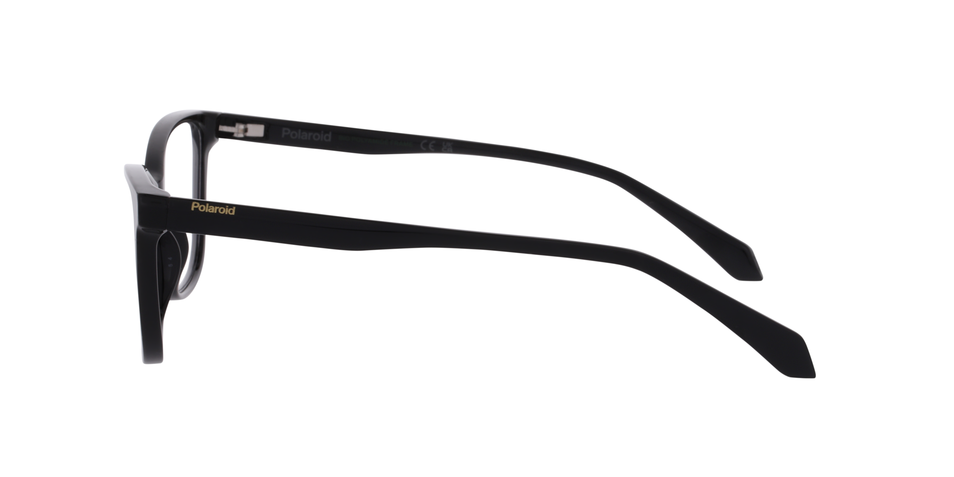 PLD D597 Black PlasticEyeglass Frames for Glasses Direct, Side View