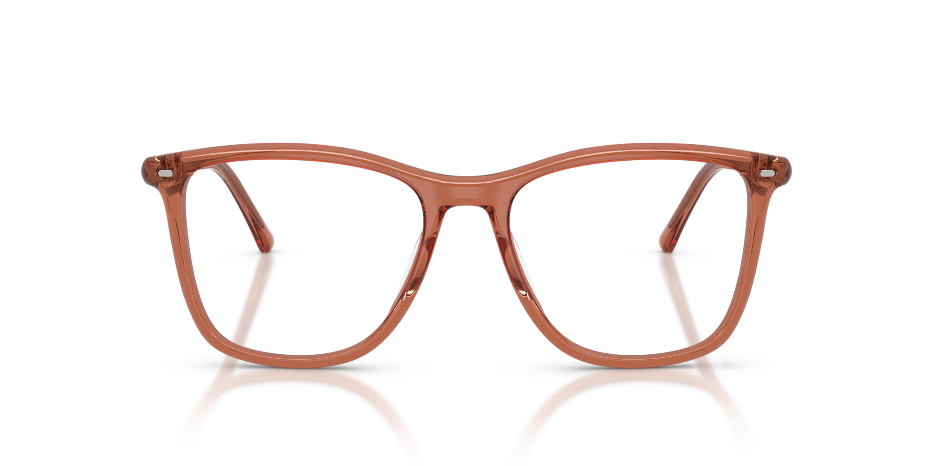RB5455 Optics Transparent Brown AcetateEyeglass Frames for Glasses Direct, Front View