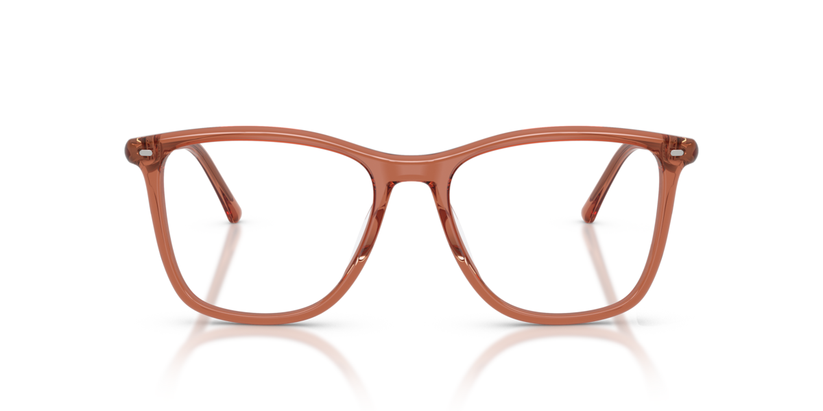 Ray-Ban Unisex Transparent Brown Square Acetate Eyeglasses Online - Full Rim - Rb5455