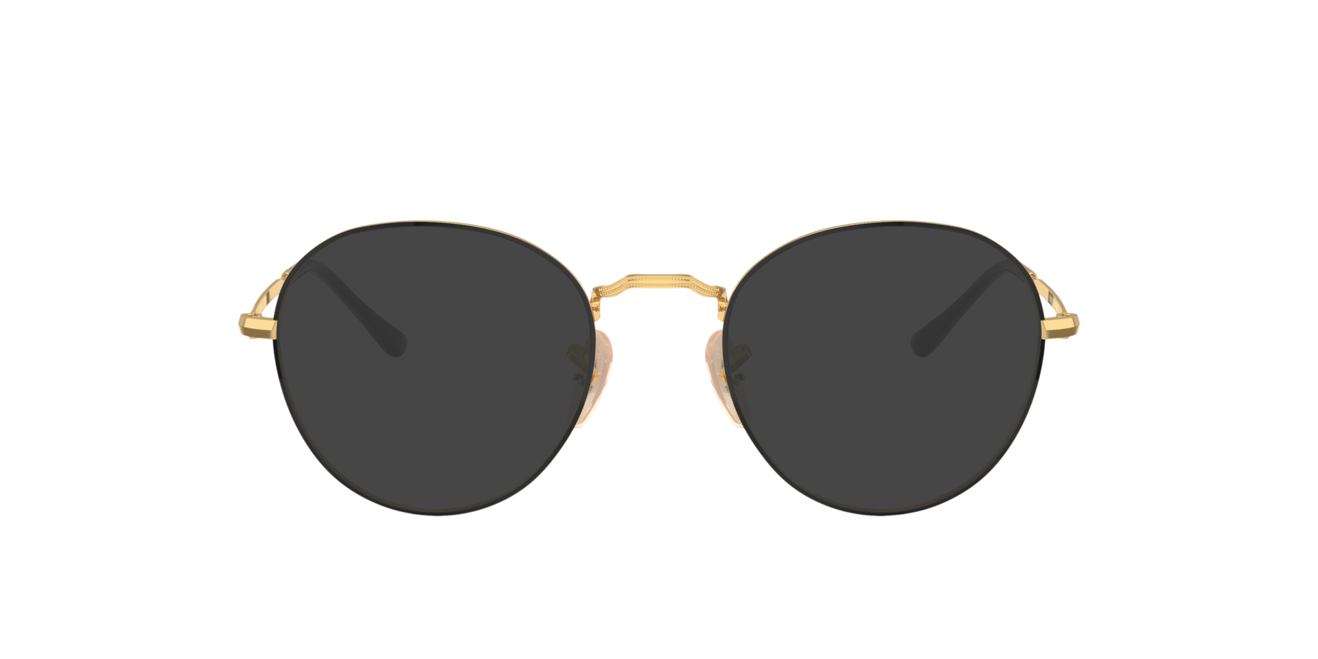RB3582V Black On Gold MetalEyeglass Frames for Glasses Direct, with Tinted Lenses