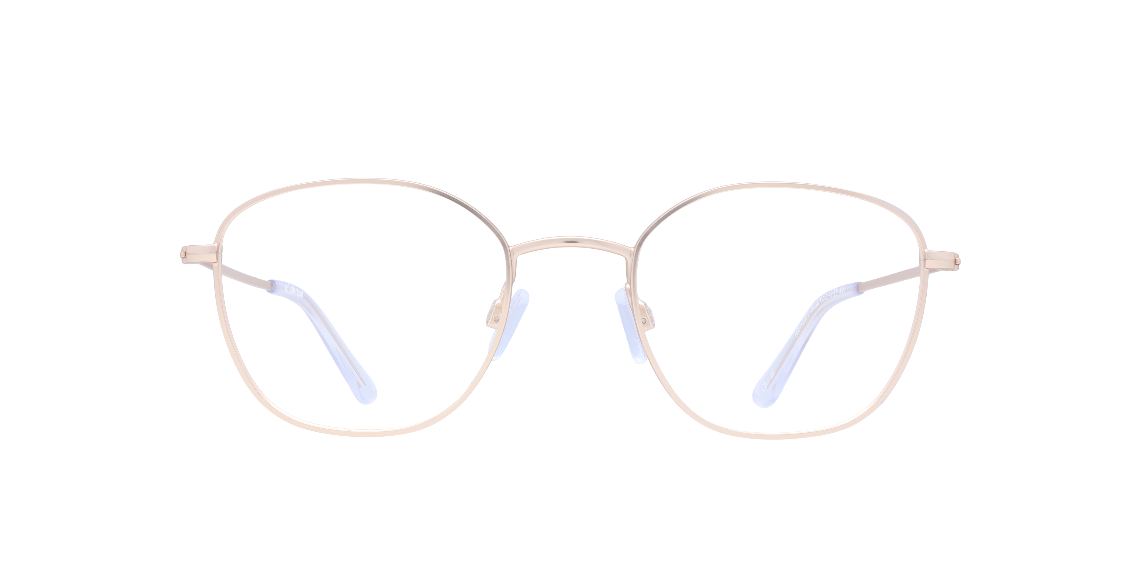 Henley Satin Gold MetalEyeglass Frames for Glasses Direct, Front View