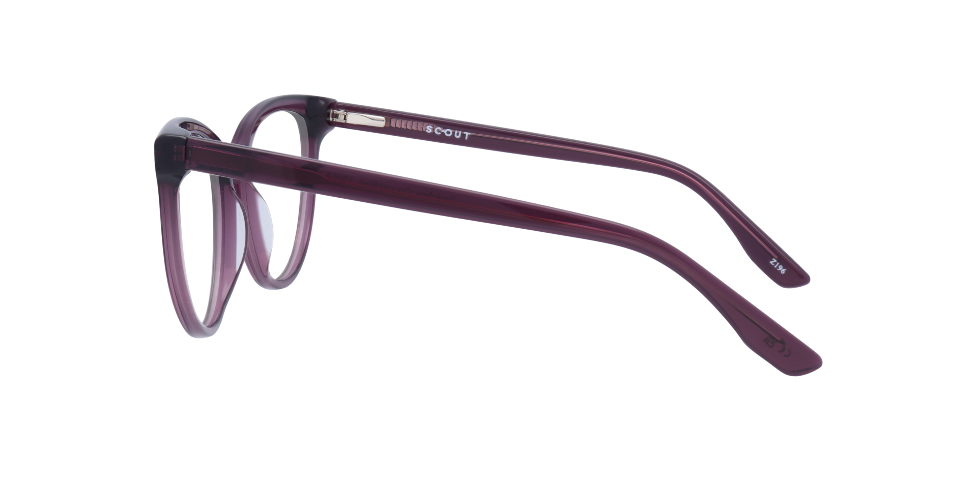 Gretchen Crystal Pink AcetateEyeglass Frames for Glasses Direct, Side View