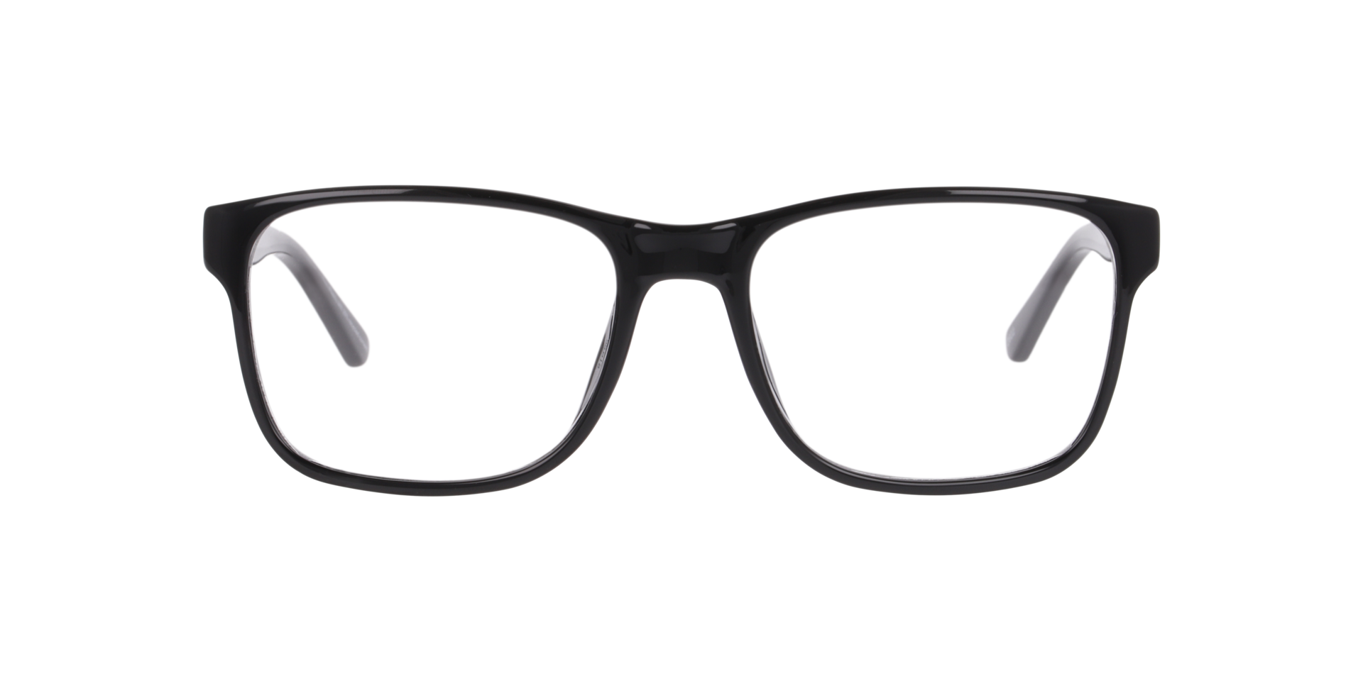 Noah Black PlasticEyeglass Frames for Glasses Direct, Front View