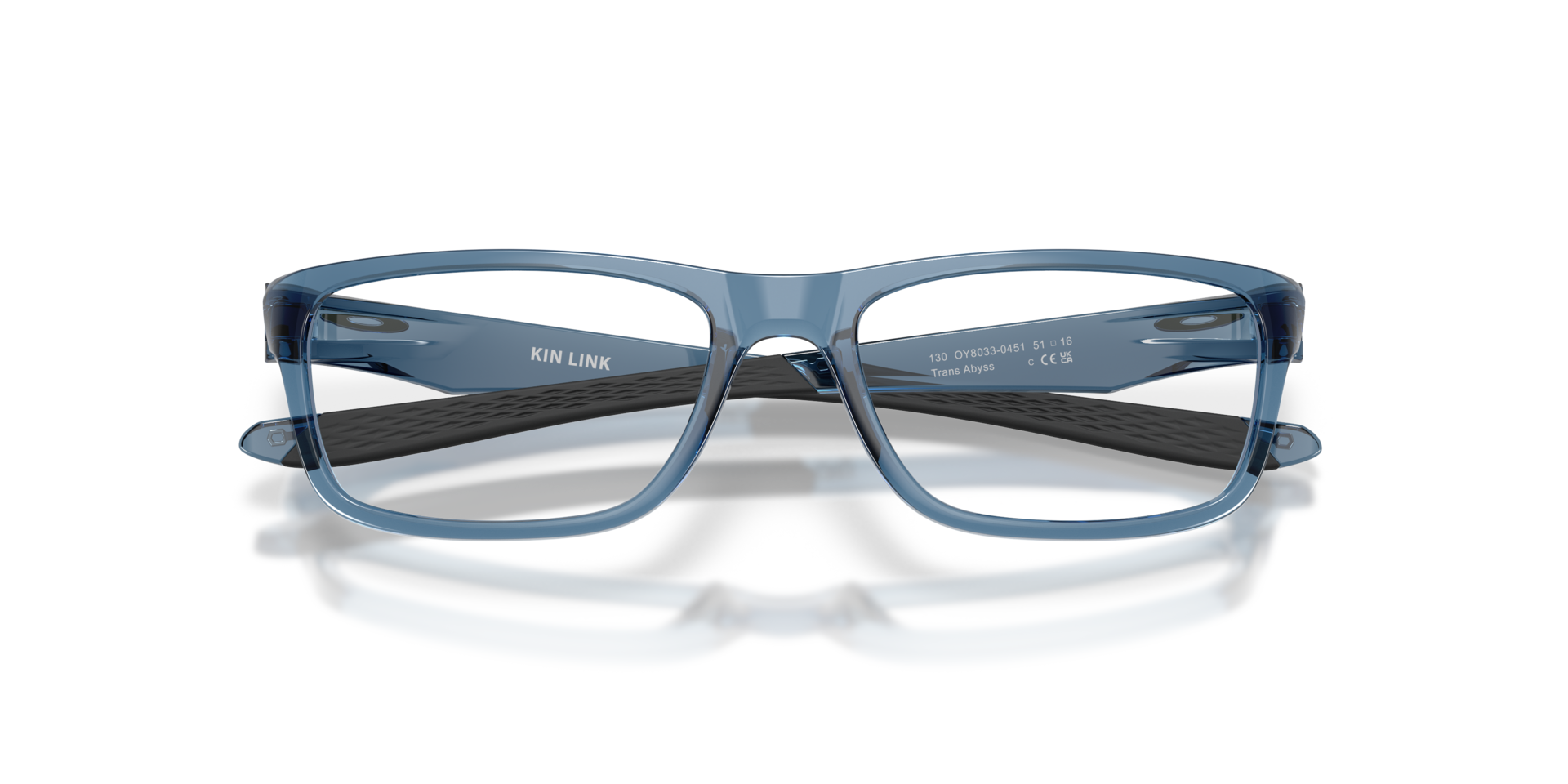 Kin Link Transparent Abyss PlasticEyeglass Frames for Glasses Direct, Closed View