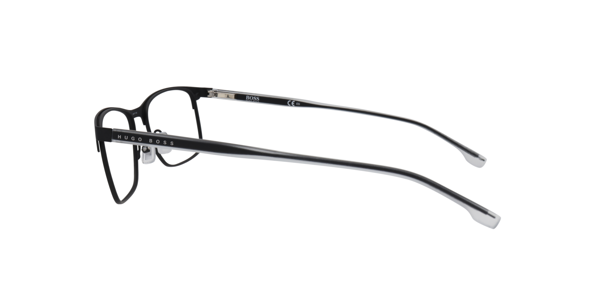 Boss 0967/IT Black Silver MetalEyeglass Frames for Glasses Direct, Side View