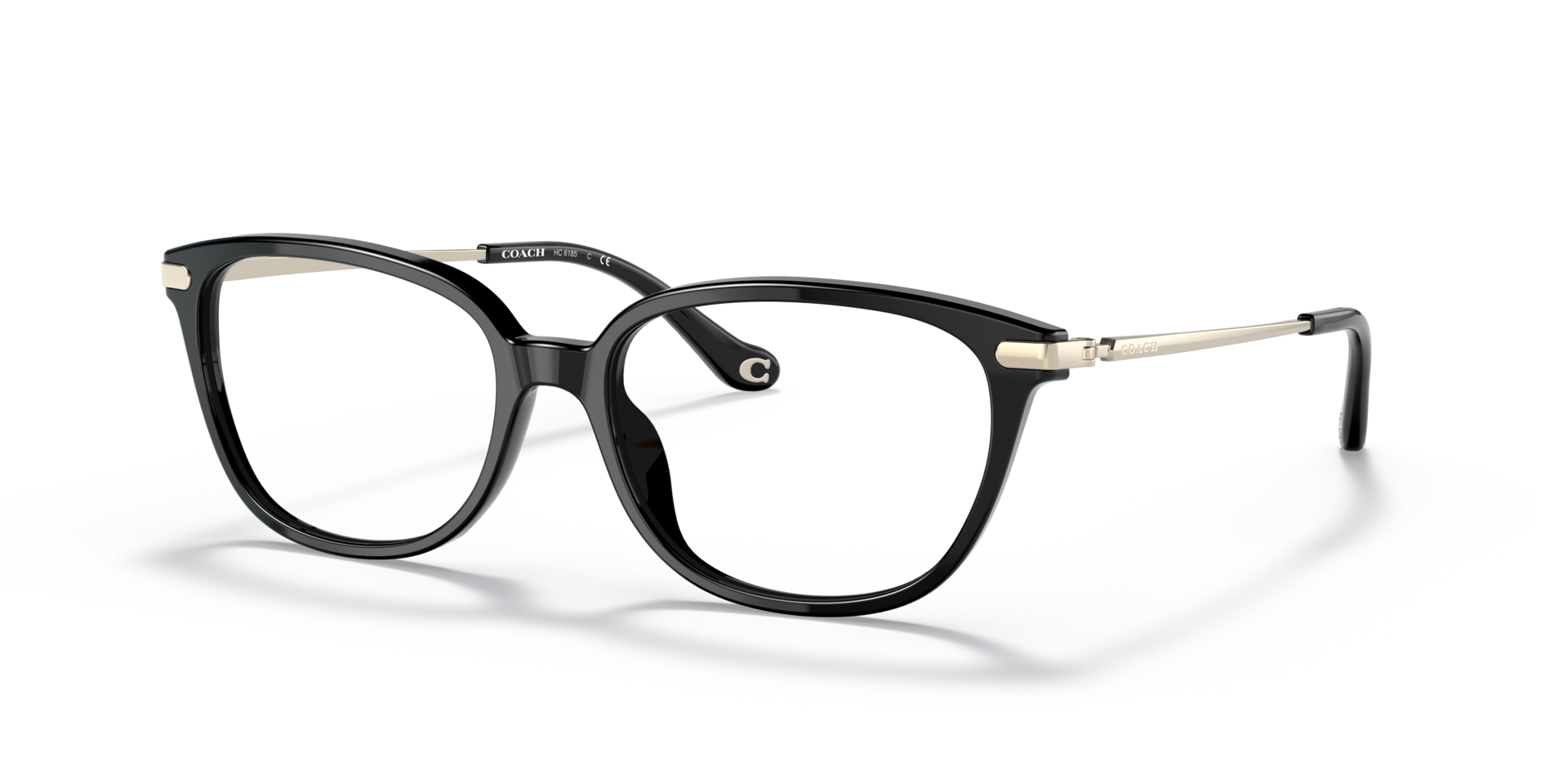 HC6185 Black AcetateEyeglass Frames for Glasses Direct, Angle View