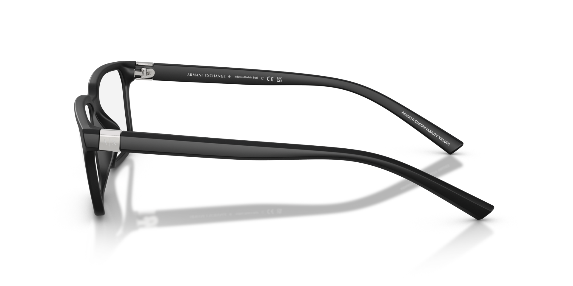 AX3137U Matte Black PlasticEyeglass Frames for Glasses Direct, Side View