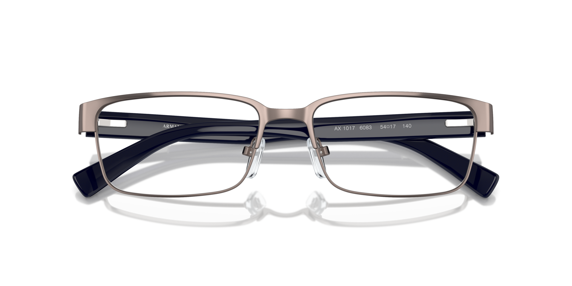 AX1017 Matte Gunmetal MetalEyeglass Frames for Glasses Direct, Closed View