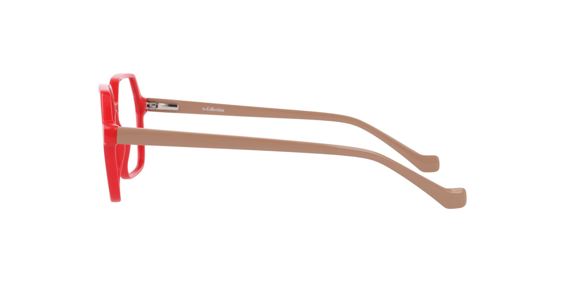 Madeline Red PlasticEyeglass Frames for Glasses Direct, Side View