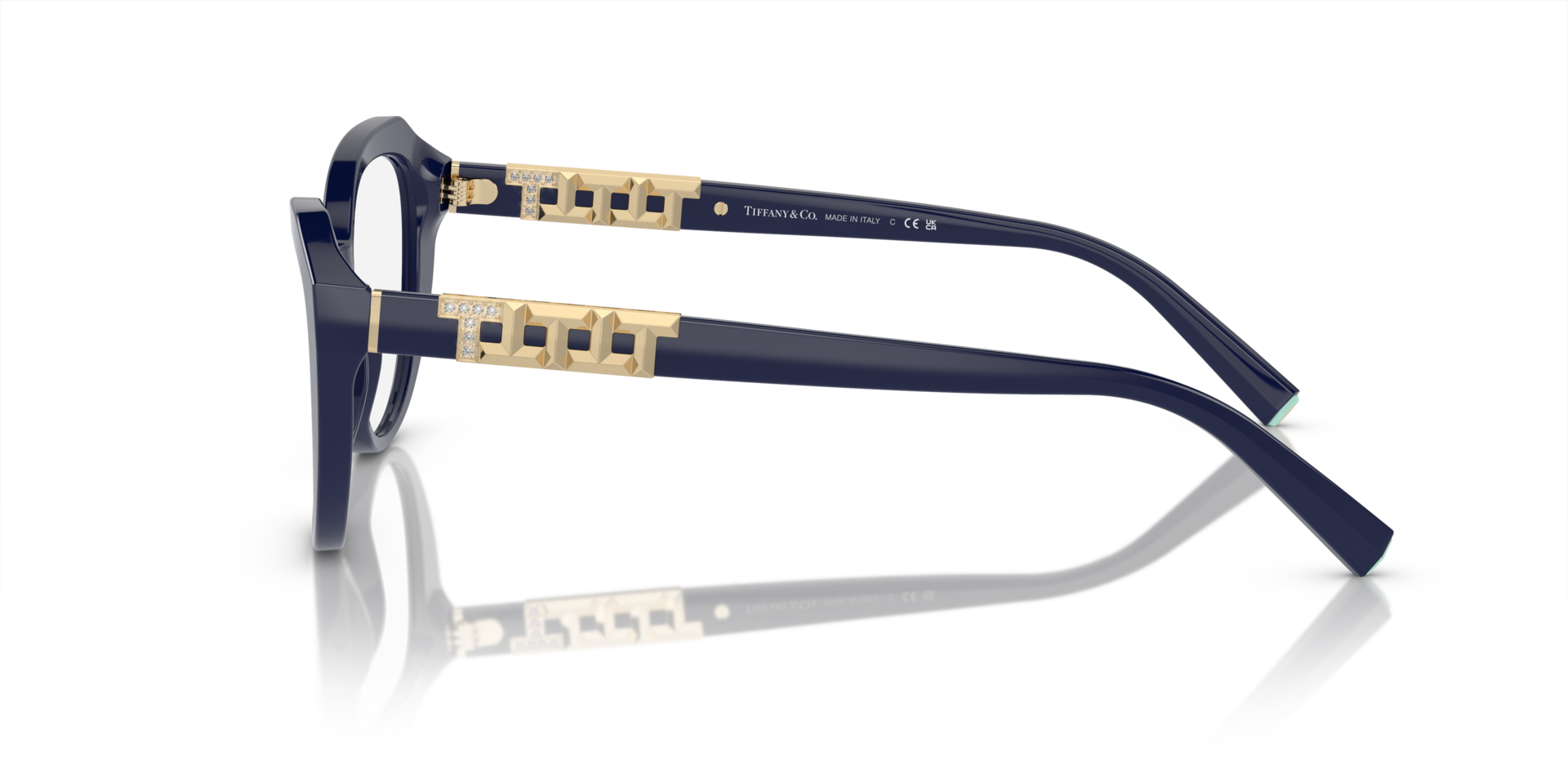 TF2241B Dark Blue AcetateEyeglass Frames for Glasses Direct, Side View