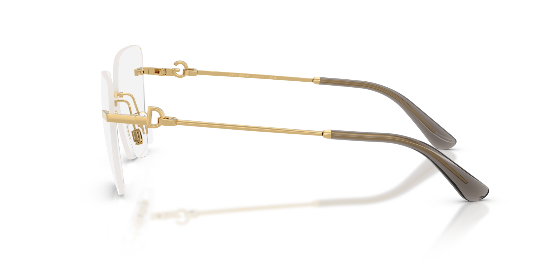 DG1363 Gold MetalEyeglass Frames for Glasses Direct, Side View