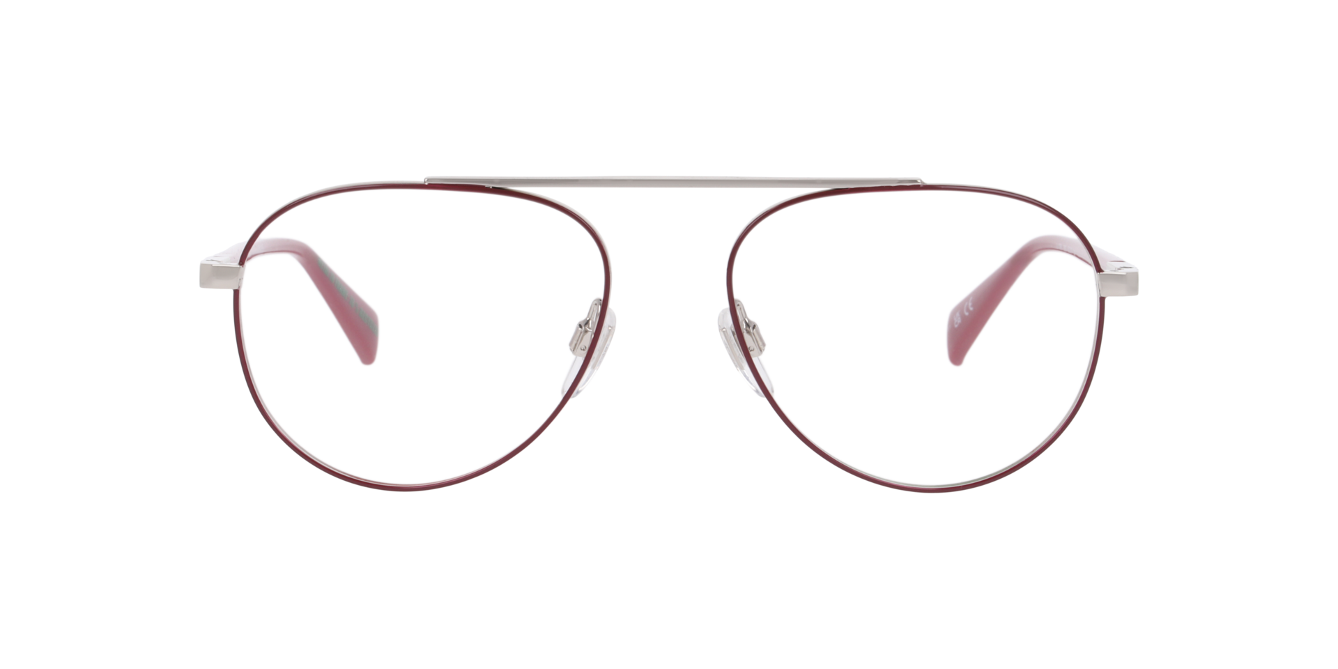 LV 1099 Pink MetalEyeglass Frames for Glasses Direct, Front View