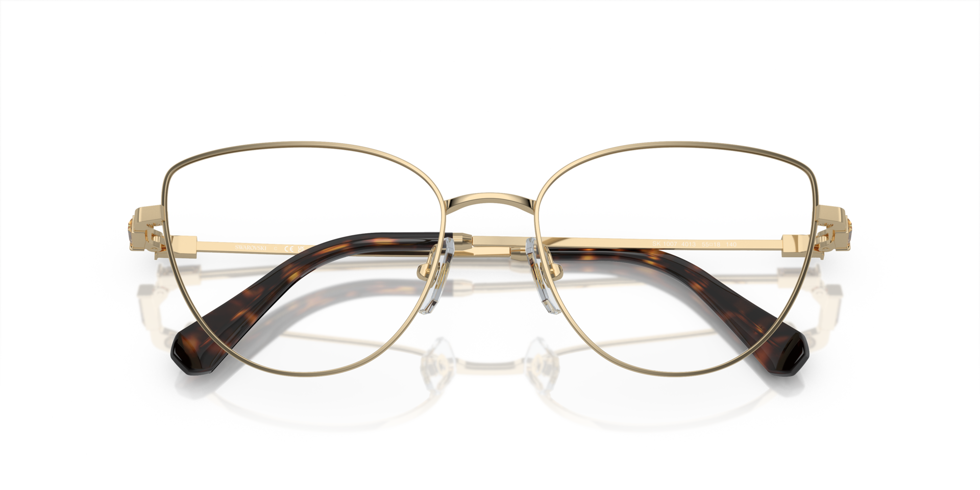 SK1007 Pale Gold MetalEyeglass Frames for Glasses Direct, Closed View