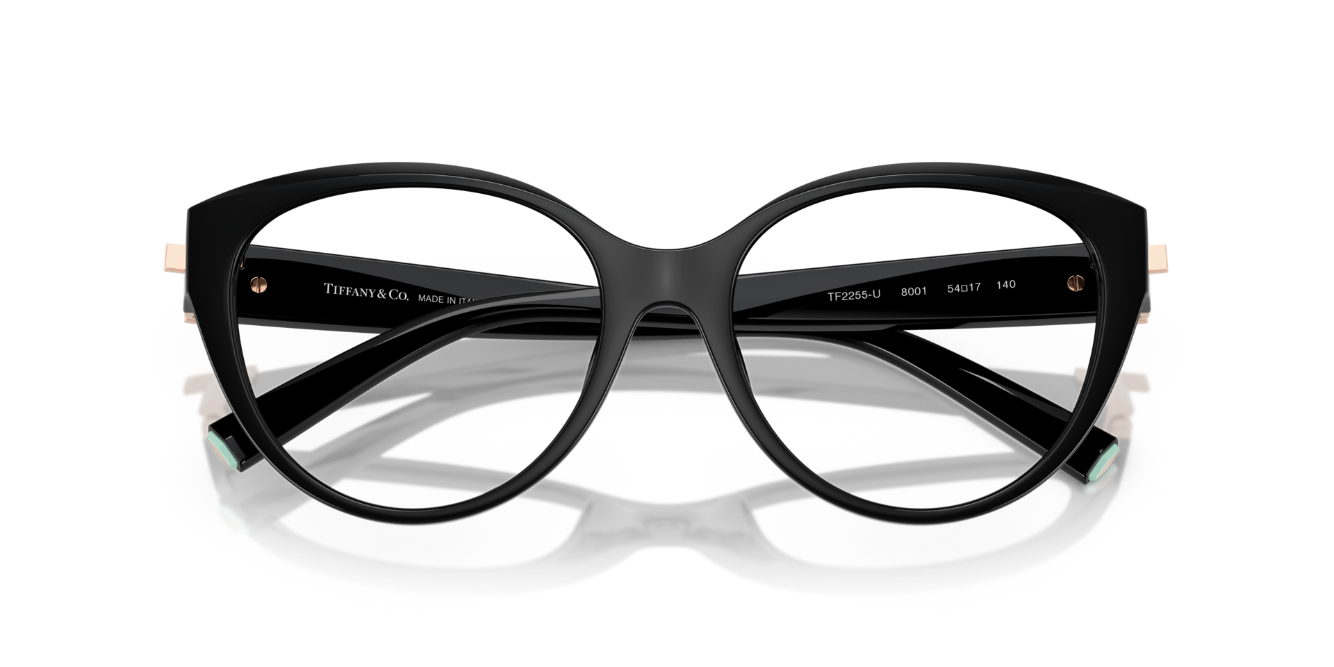 TF2255U Black PlasticEyeglass Frames for Glasses Direct, Closed View