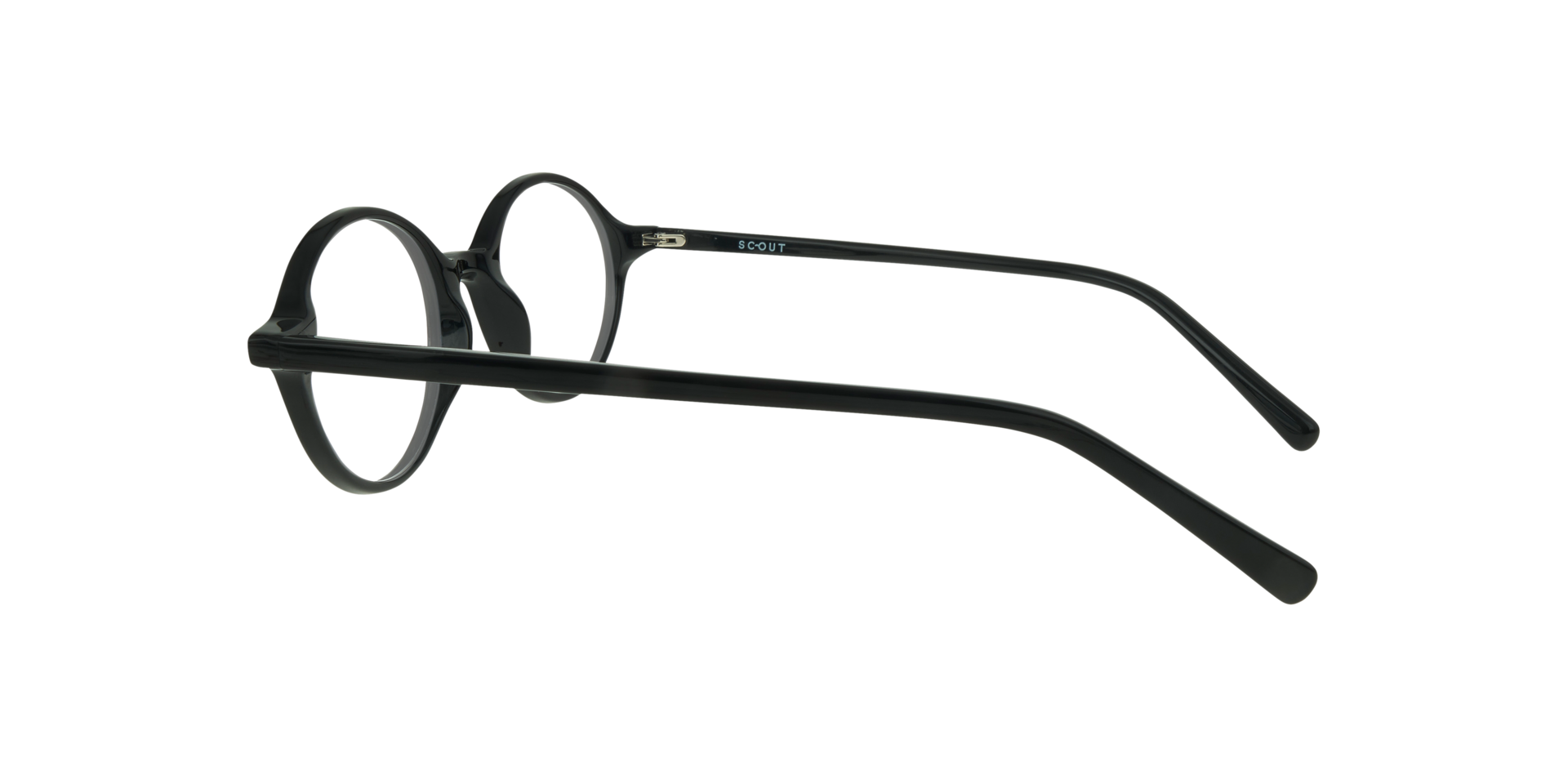 Lane Black & Silver AcetateEyeglass Frames for Glasses Direct, Side View