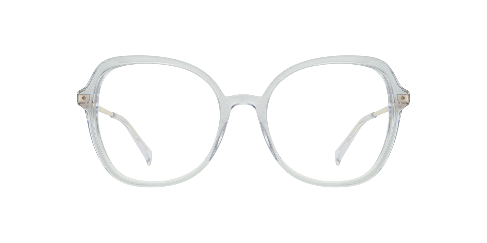 Katalina Crystal Clear AcetateSunglass Frames for Glasses Direct, Front View