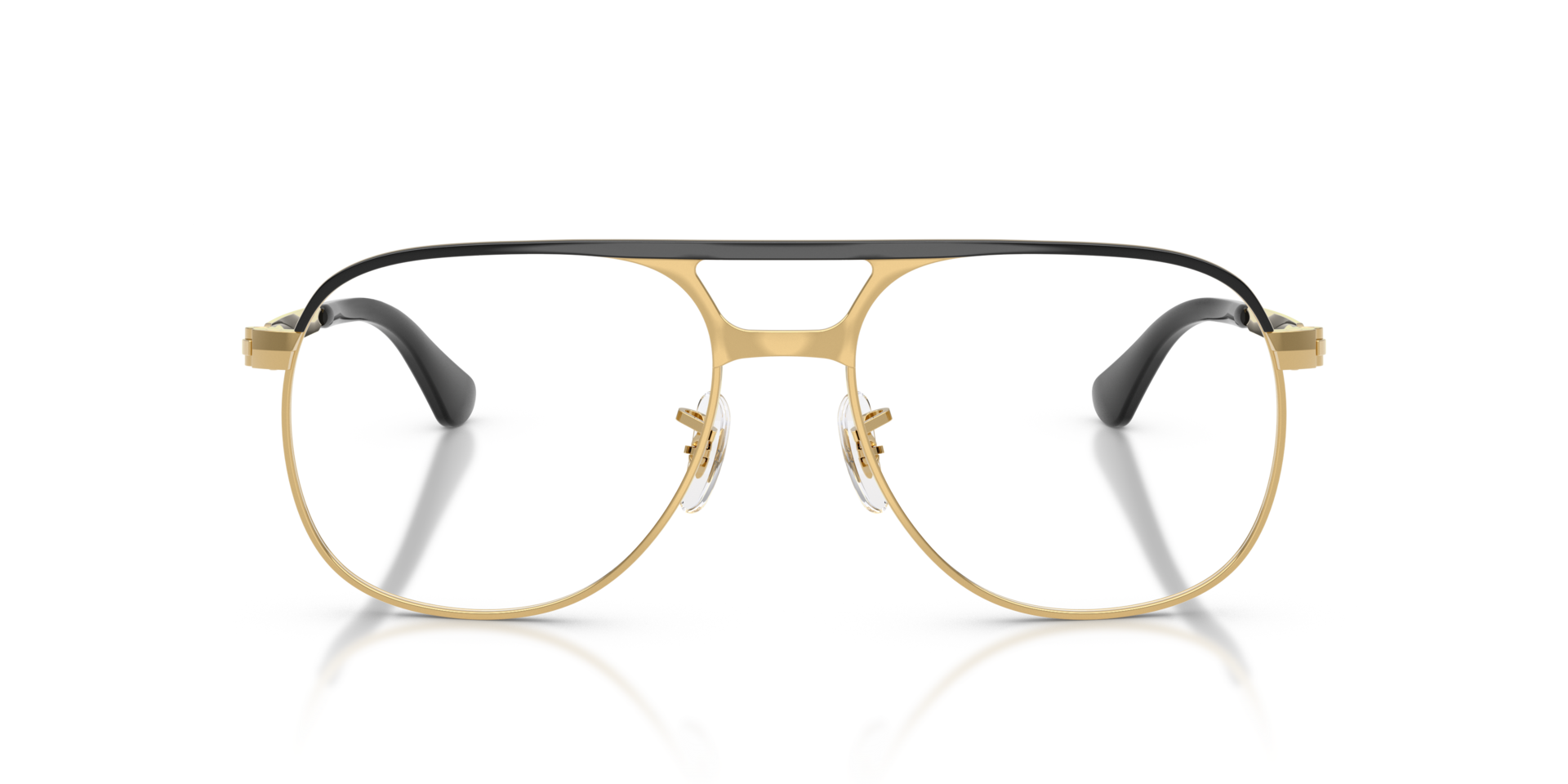 RB3793V Black On Gold MetalEyeglass Frames for Glasses Direct, Front View