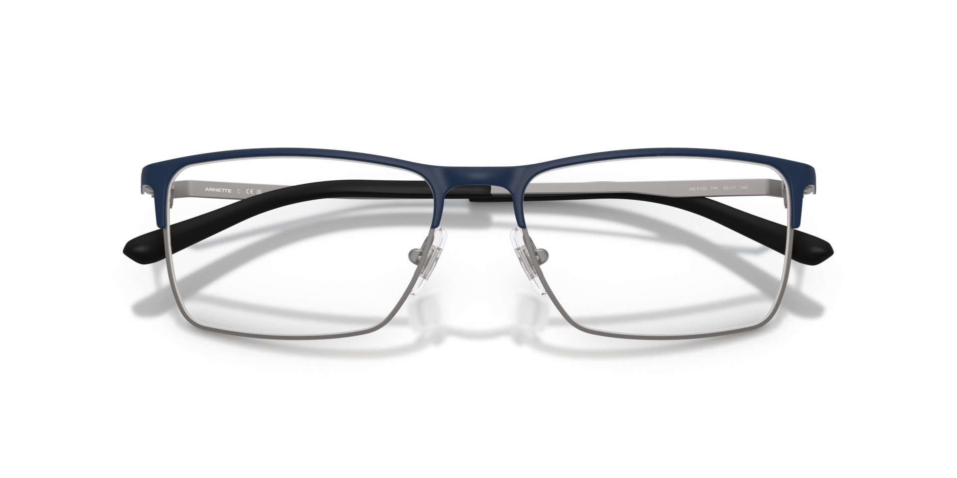 AN6155 Matte Blue MetalEyeglass Frames for Glasses Direct, Closed View