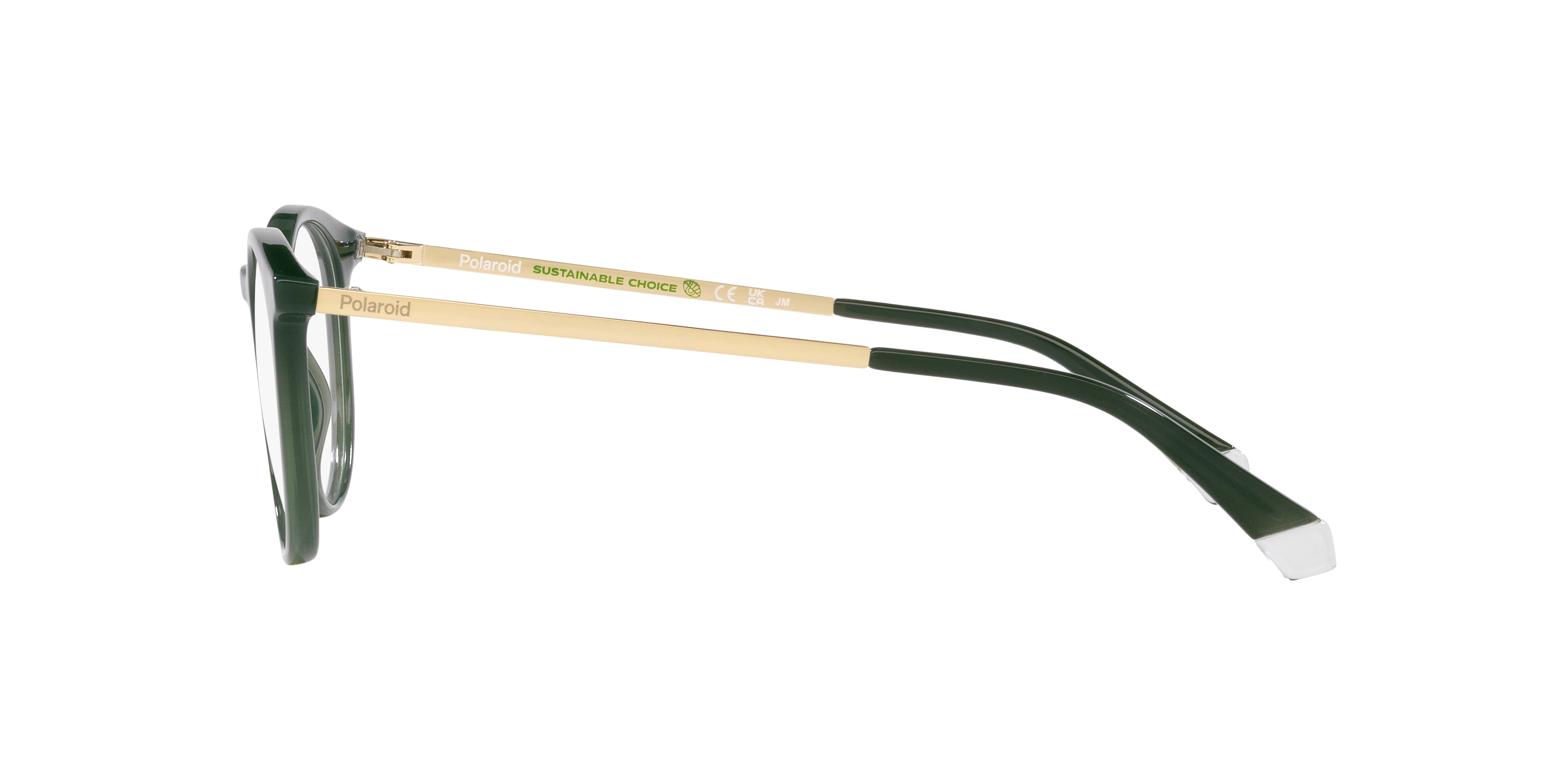 PLD D496 Green PlasticEyeglass Frames for Glasses Direct, Side View