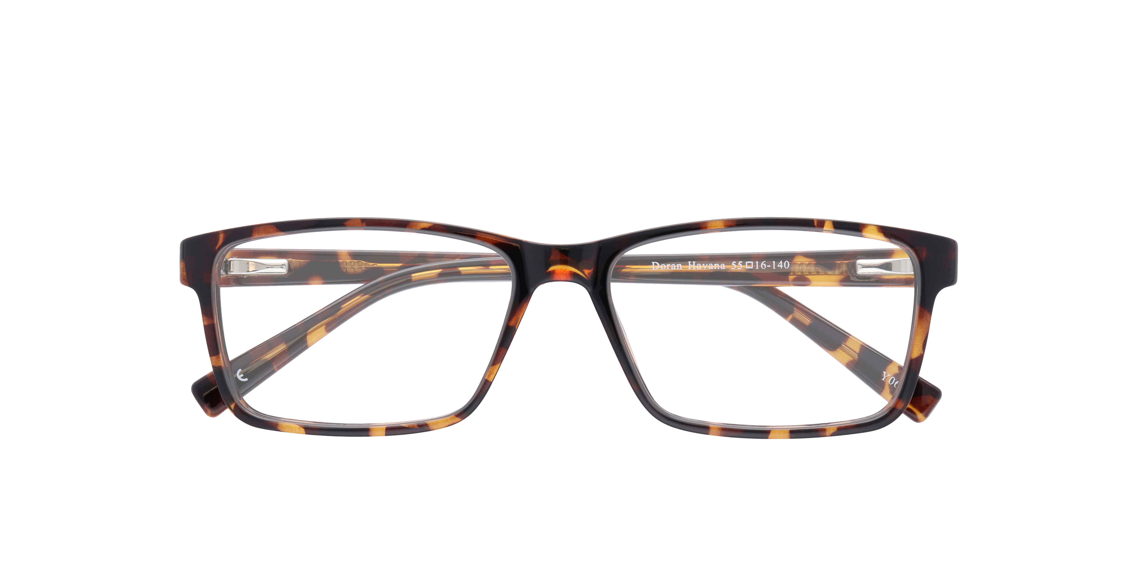 Doran Havana PlasticEyeglass Frames for Glasses Direct, Closed View