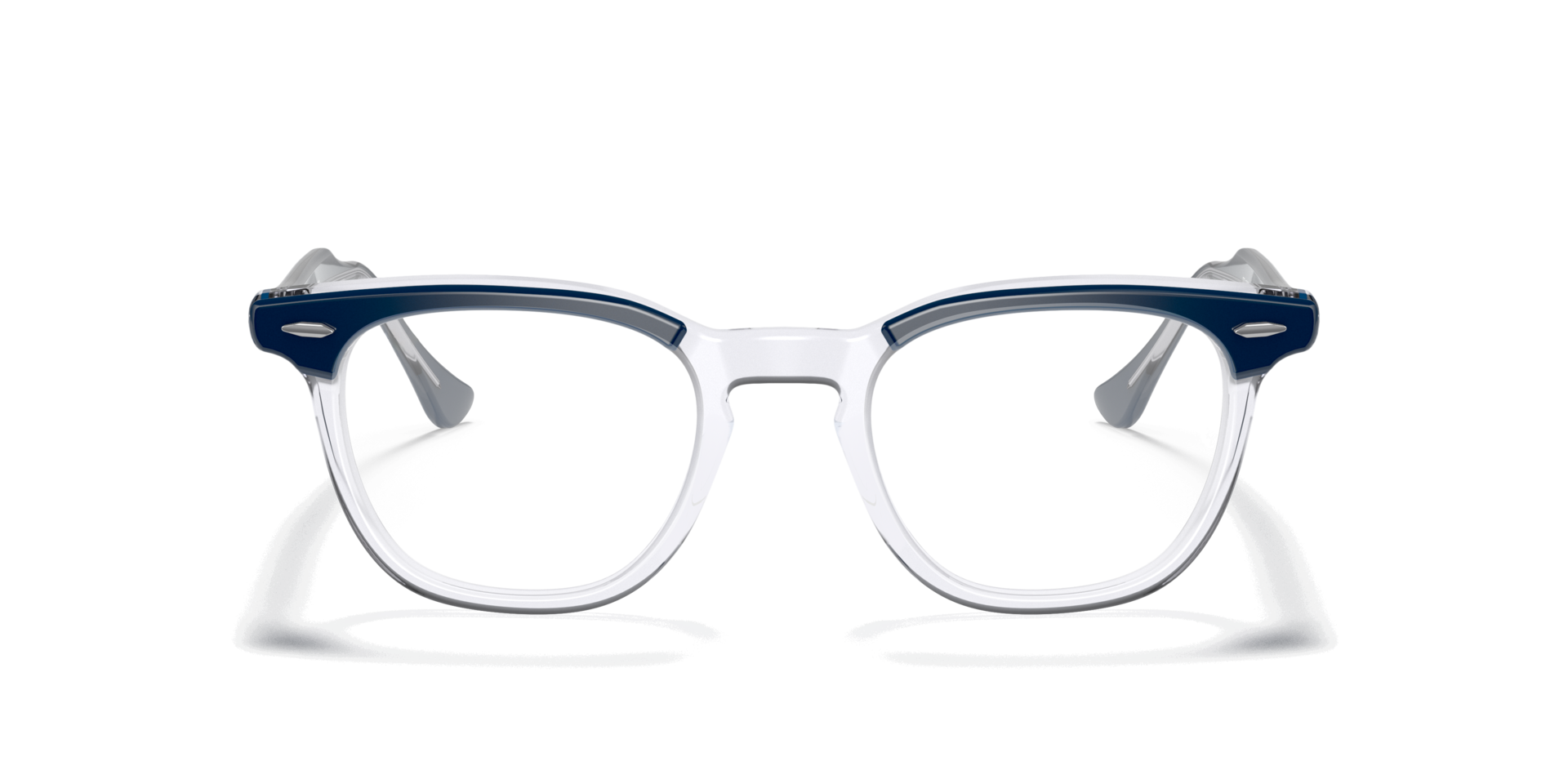 Hawkeye Optics Transparent Blue AcetateEyeglass Frames for Glasses Direct, Front View