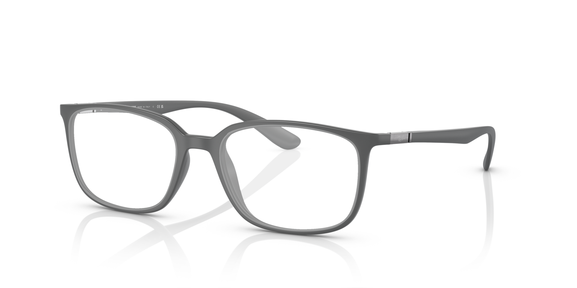 RB7208 Grey PlasticEyeglass Frames for Glasses Direct, Angle View