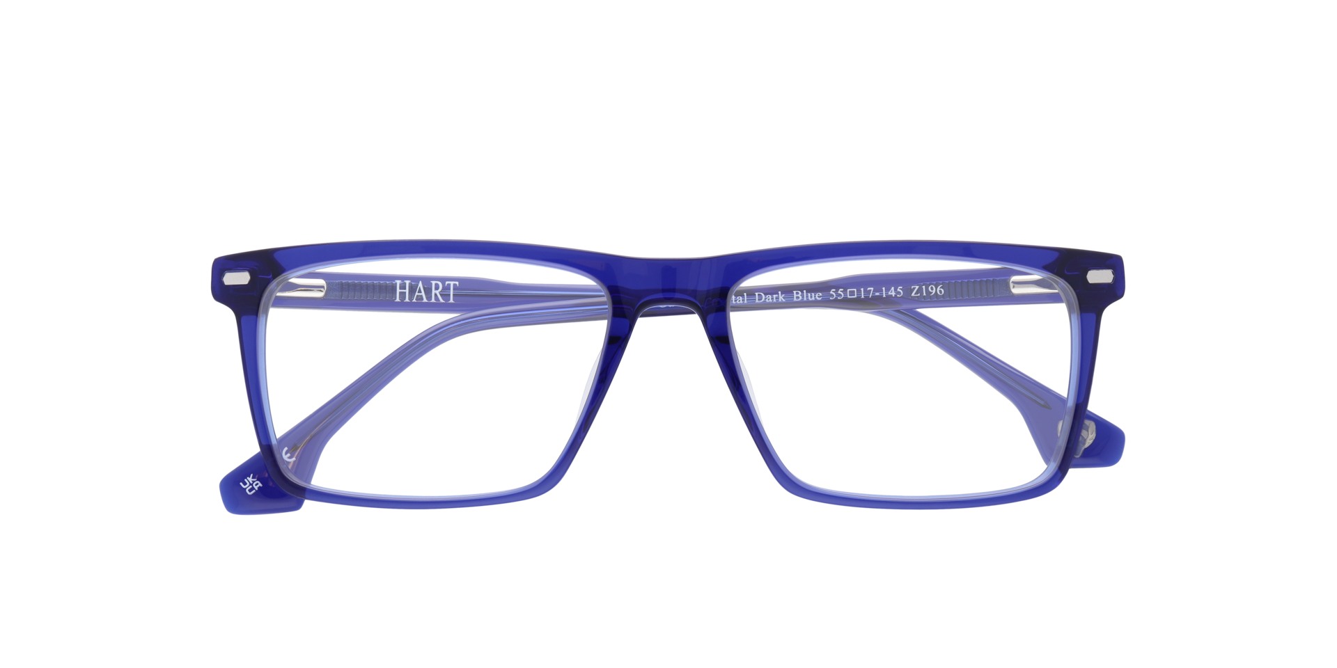 Gavin Crystal Dark Blue AcetateEyeglass Frames for Glasses Direct, Closed View