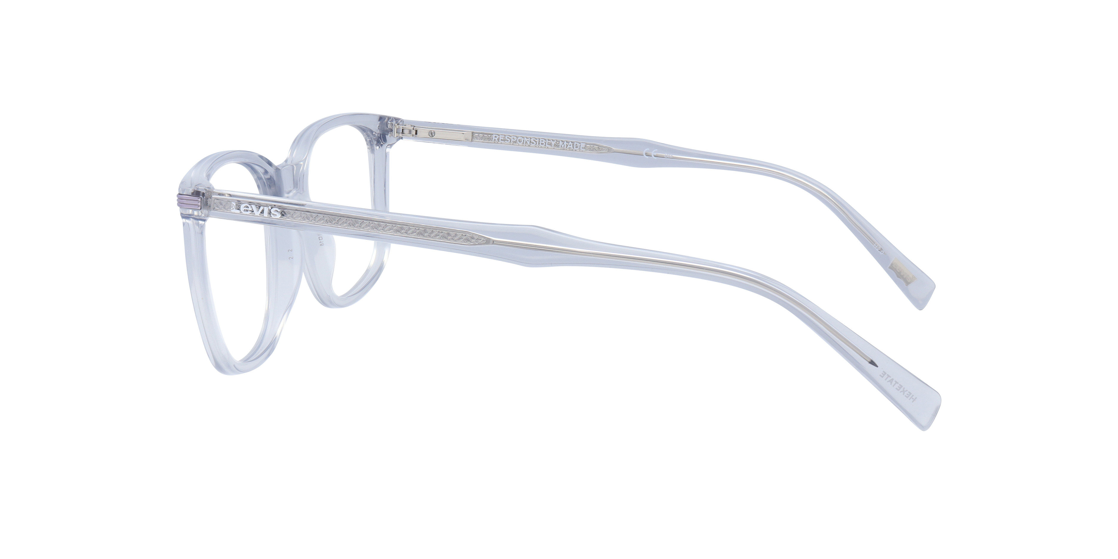 LV 5034 Grey AcetateEyeglass Frames for Glasses Direct, Side View