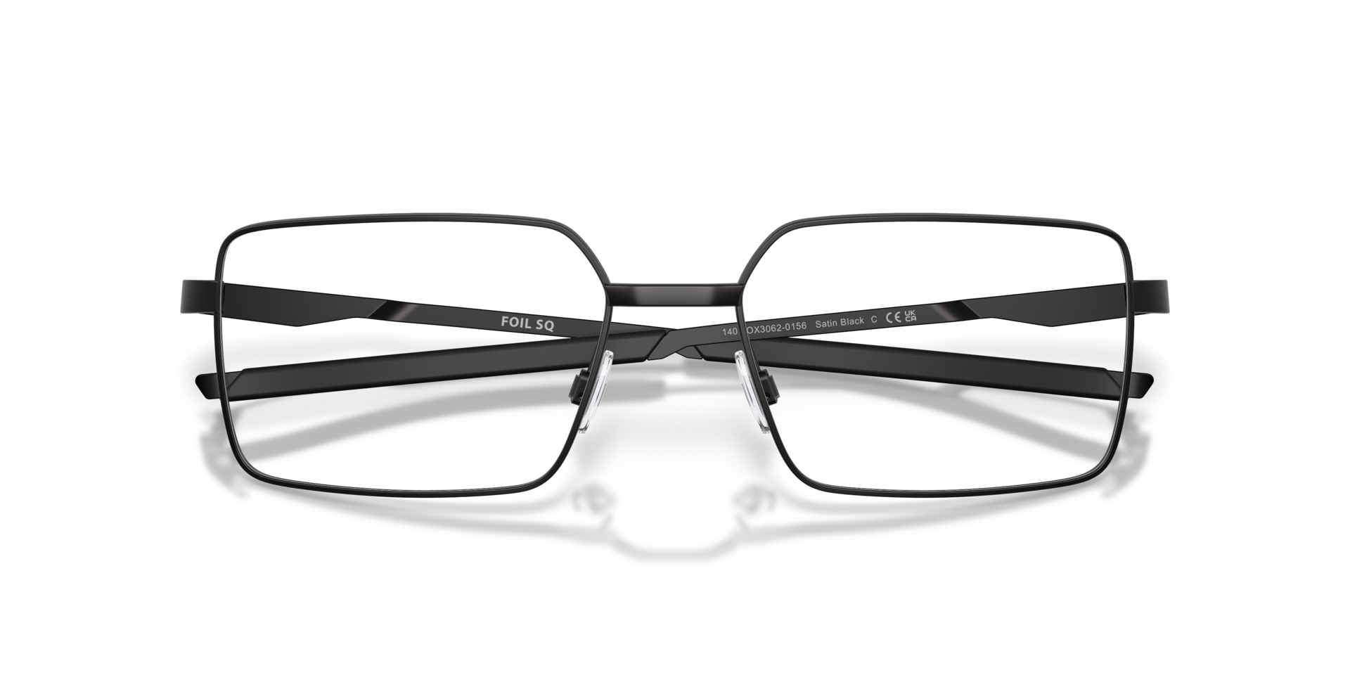 Foil SQ Satin Black MetalEyeglass Frames for Glasses Direct, Closed View
