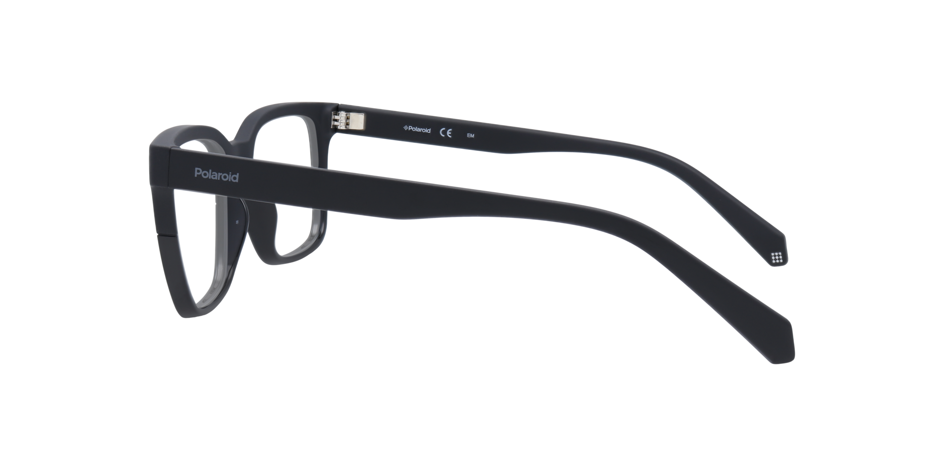 PLD D343 Black PlasticEyeglass Frames for Glasses Direct, Side View