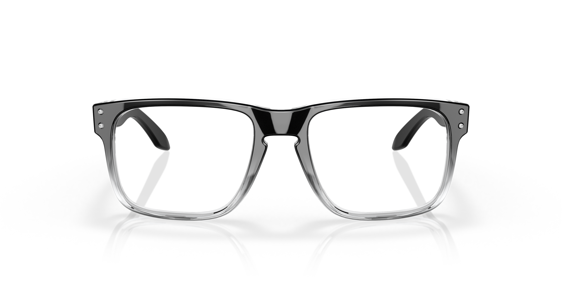 Holbrook™ Polished Black Clear Fade PlasticEyeglass Frames for Glasses Direct, Front View