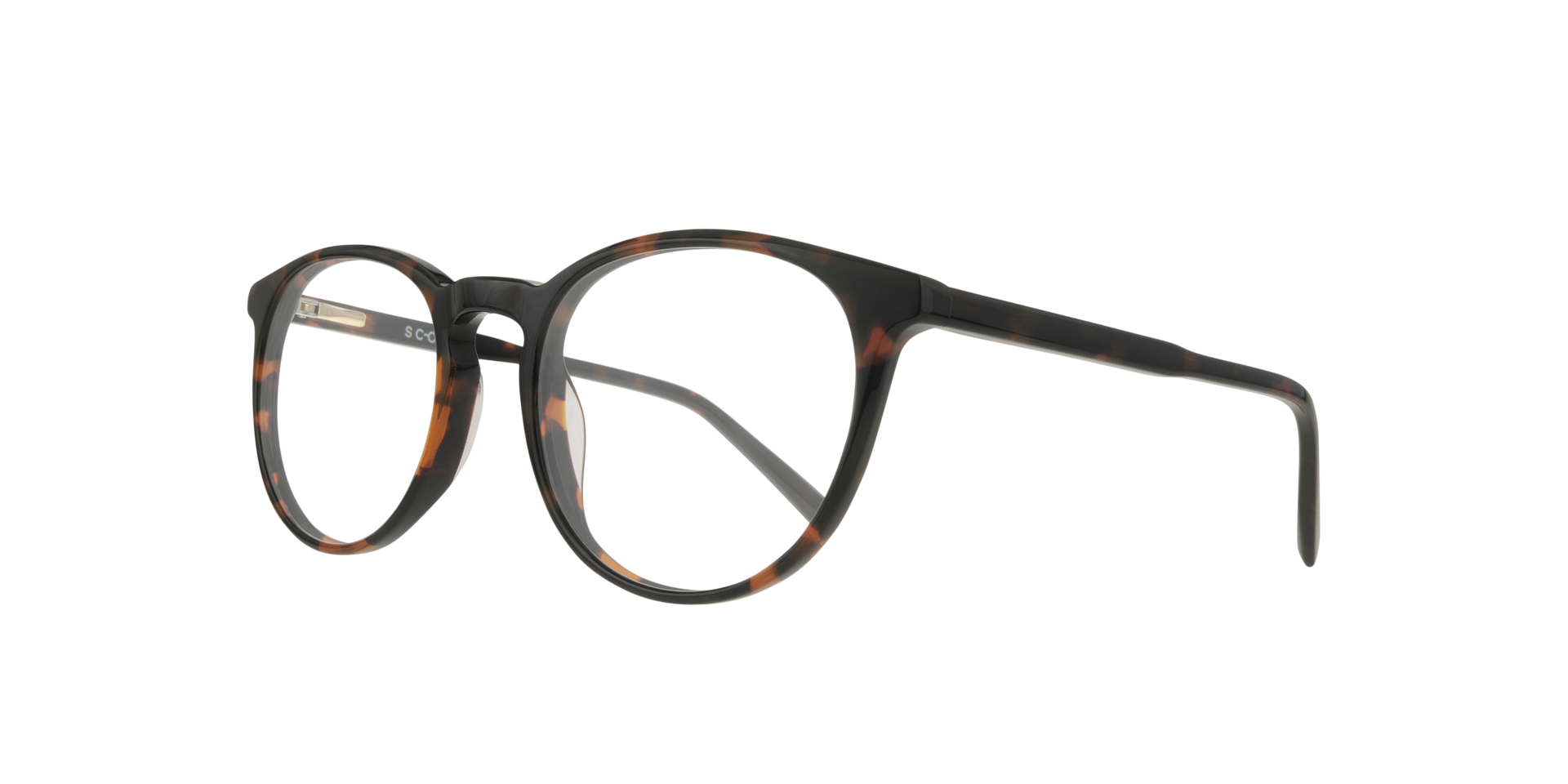 Lester Havana AcetateEyeglass Frames for Glasses Direct, Angle View