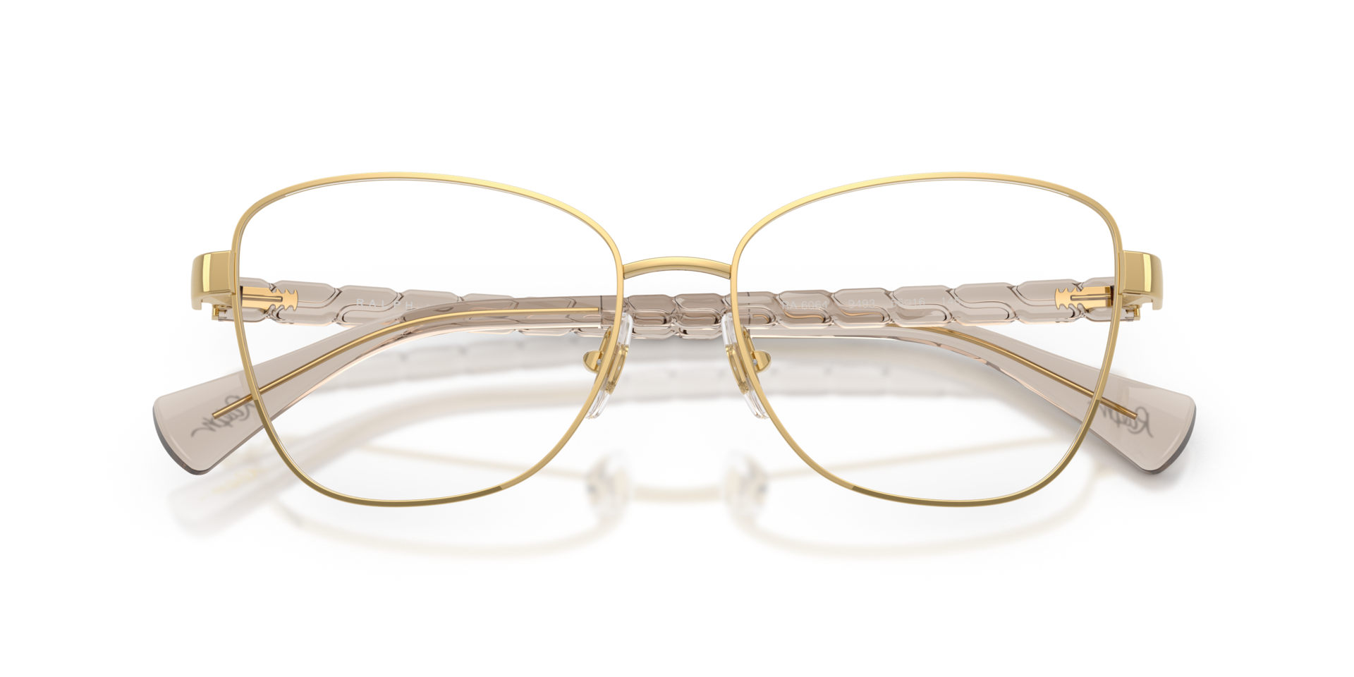 RA6064 Shiny Gold MetalEyeglass Frames for Glasses Direct, Closed View