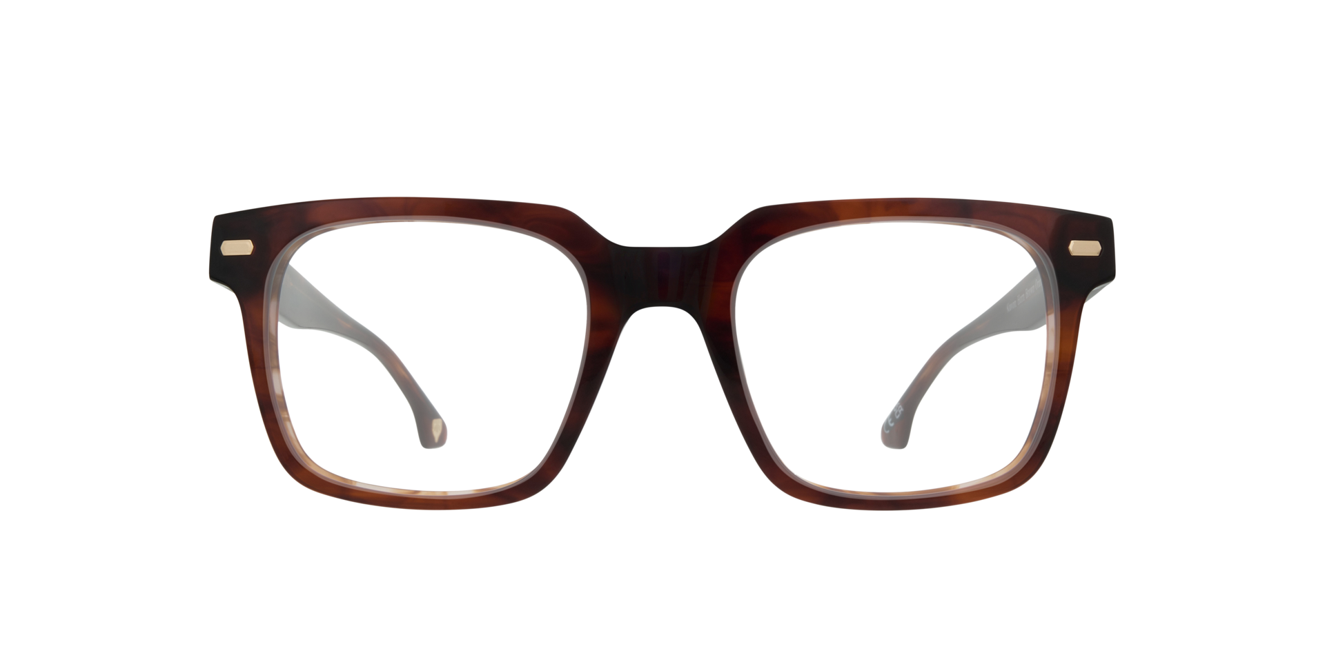 Kavon Horn Brown Orange AcetateEyeglass Frames for Glasses Direct, Front View