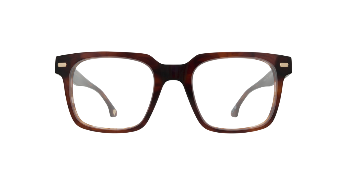 Horn Brown Orange square Acetate eyeglasses Online - Full Rim - Kavon