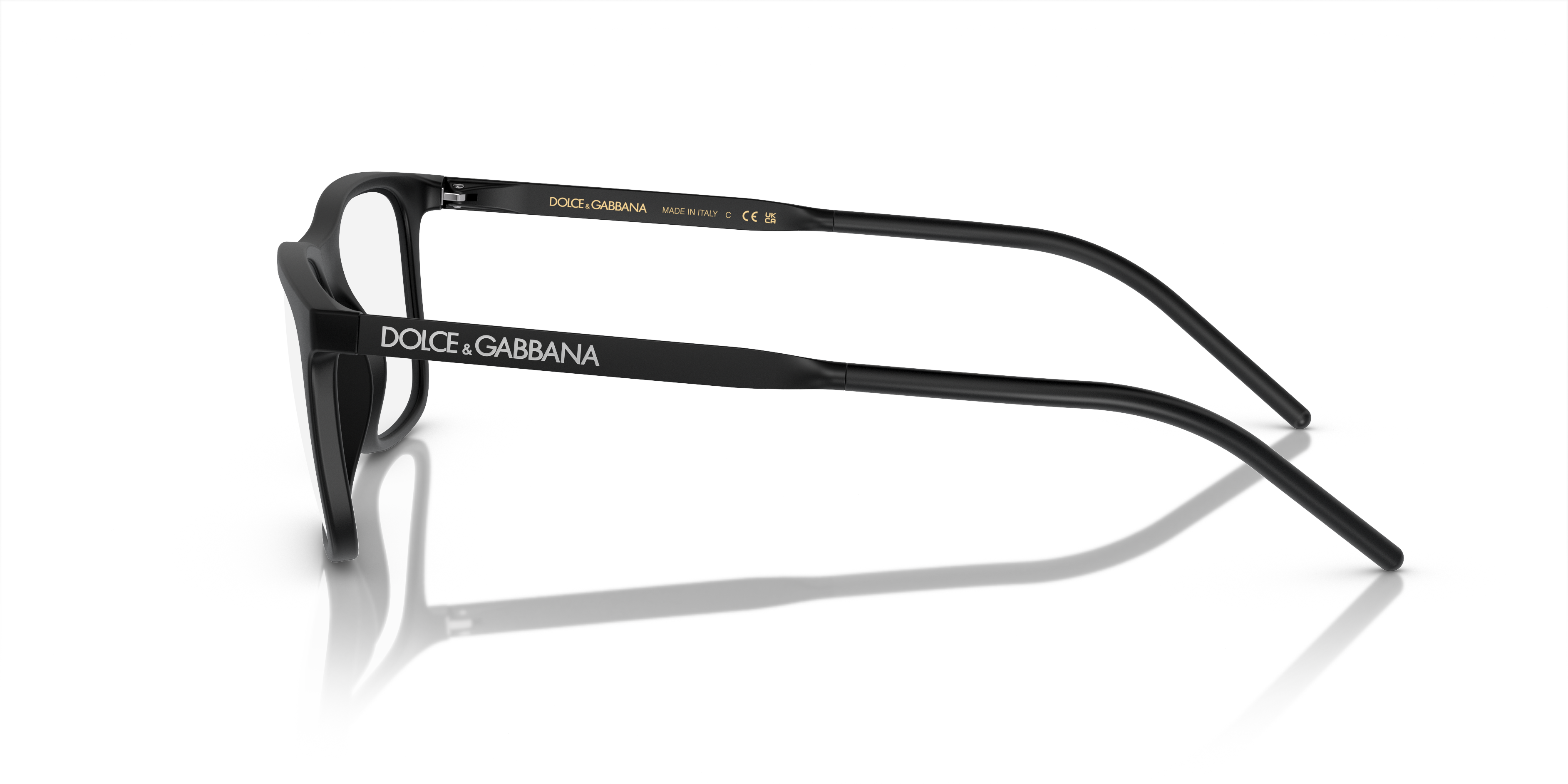DG5044 Matte Black PlasticEyeglass Frames for Glasses Direct, Side View