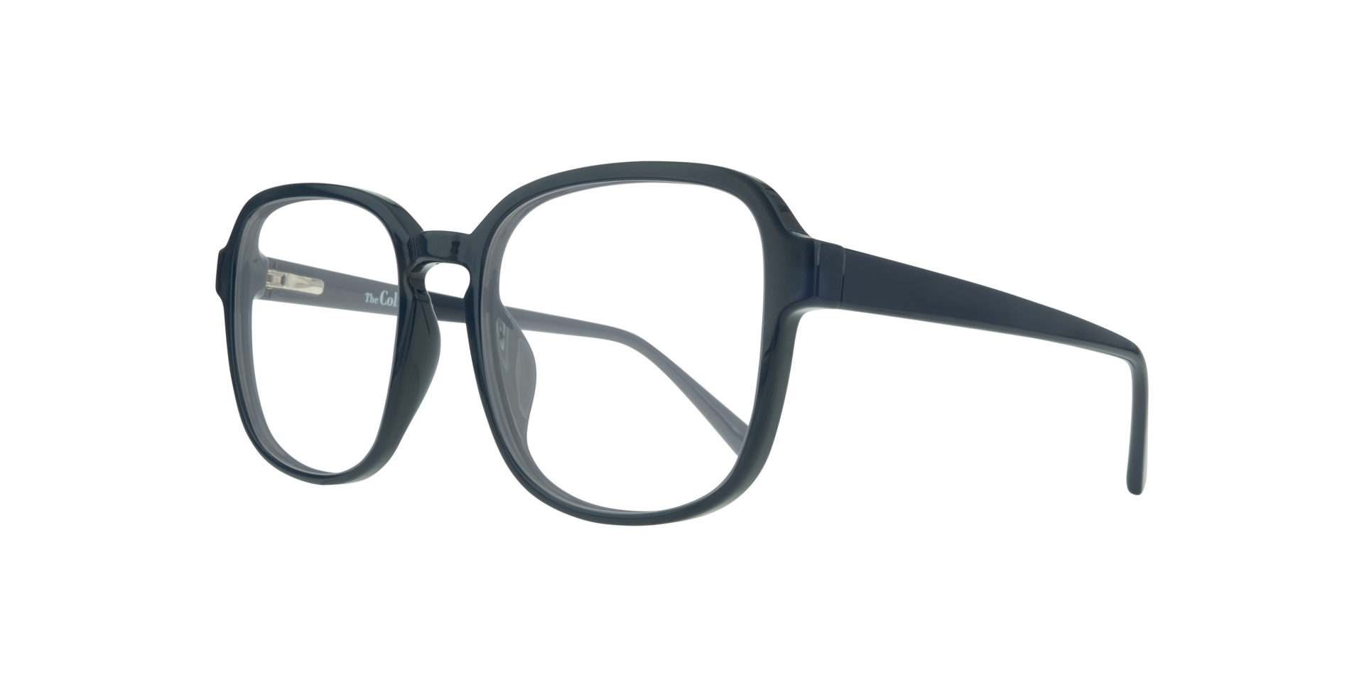 Jada Solid Dark Blue PlasticEyeglass Frames for Glasses Direct, Angle View