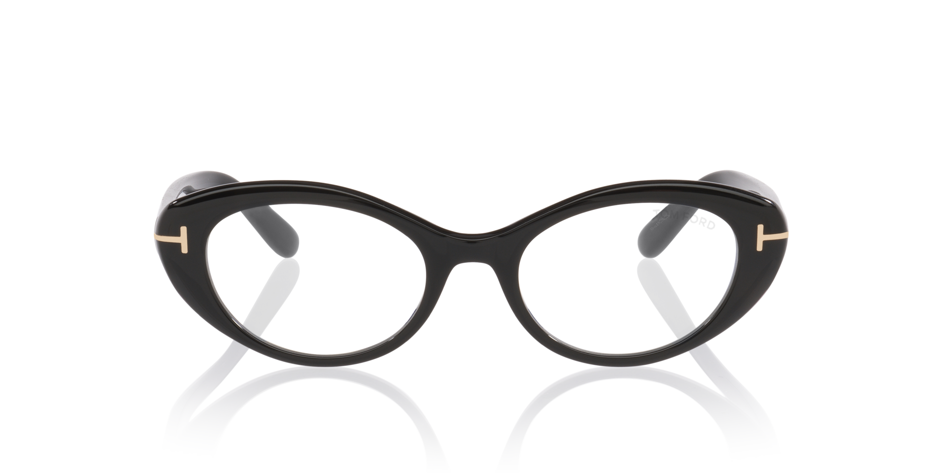 FT6092-B Black Shiny AcetateEyeglass Frames for Glasses Direct, Front View