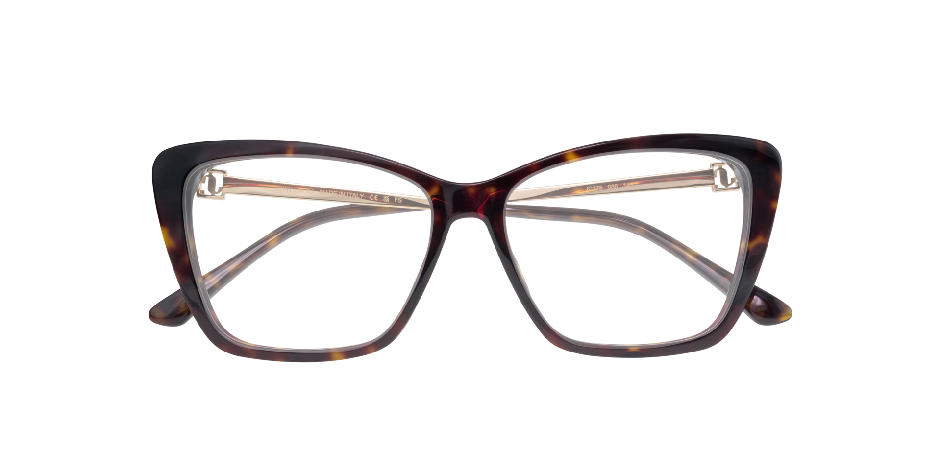 JC375 9M Tortoise Gold AcetateEyeglass Frames for Glasses Direct, Closed View