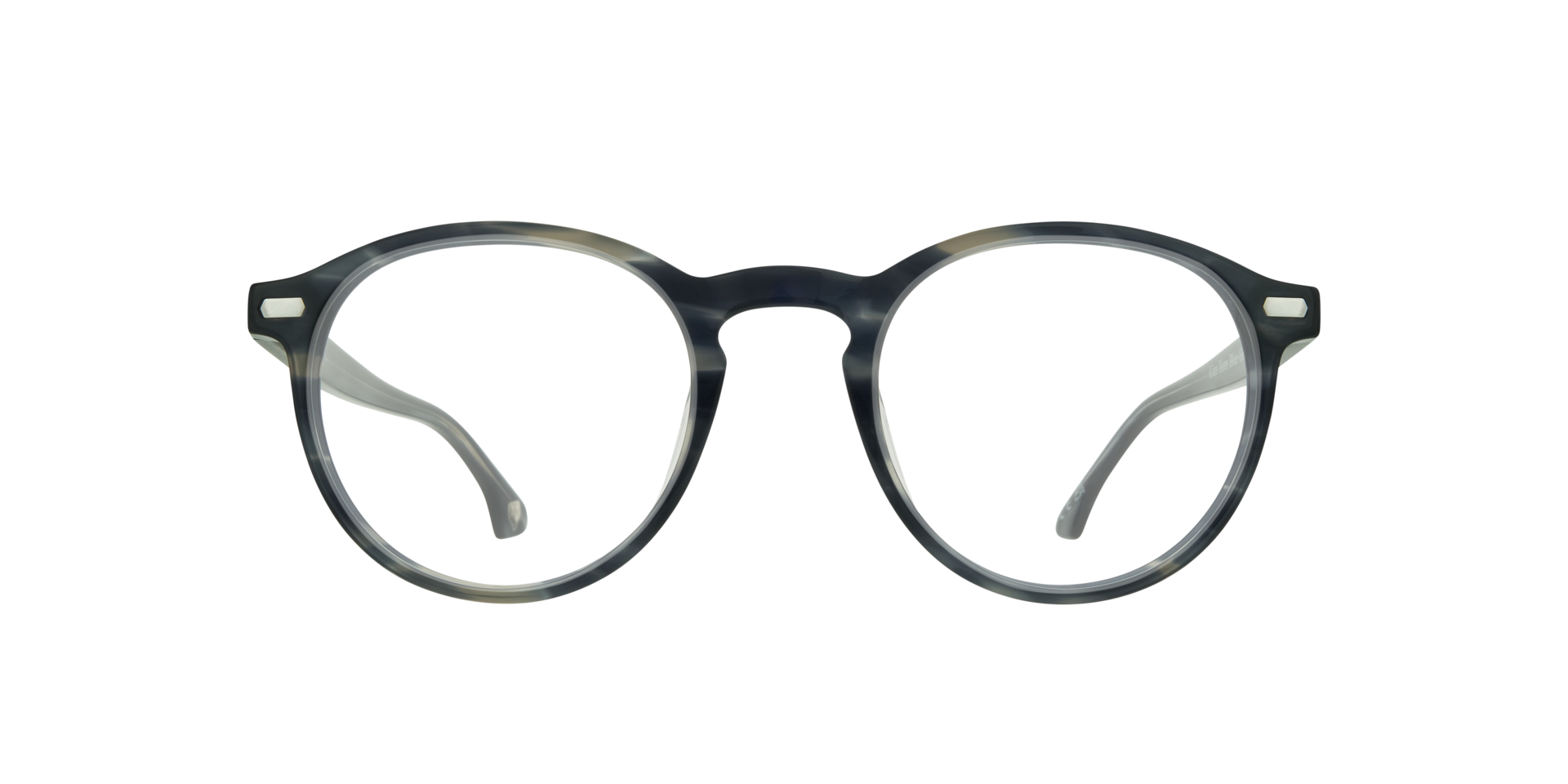 Kian Horn Blue Grey AcetateEyeglass Frames for Glasses Direct, Front View